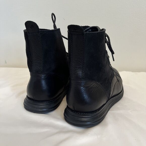 COLE HAAN Mens Leather Lunargrand Lace Waterproof Ankle Boots, Black- Size 7.5 main image 6